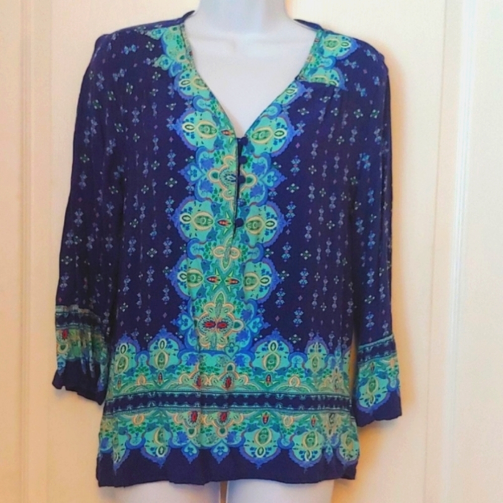 Cynthia Rowley Rayon Boho Blouse. Size Medium